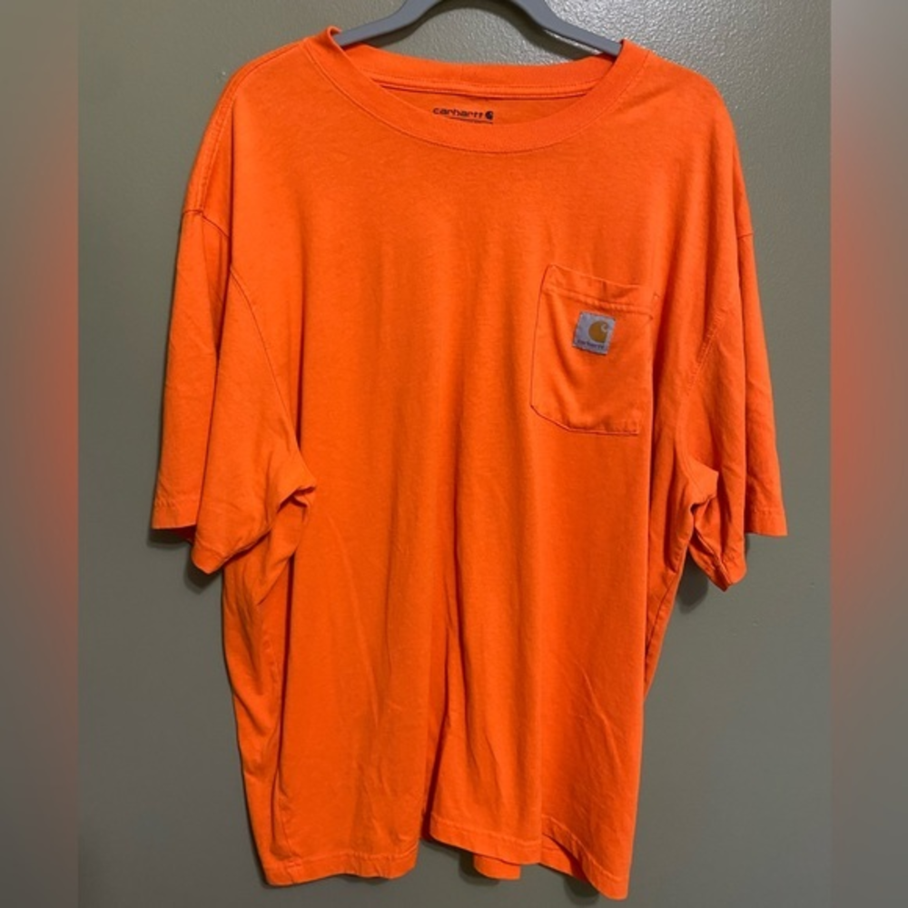 Men’s Orange Carhartt T-Shirt, Size‎ XL